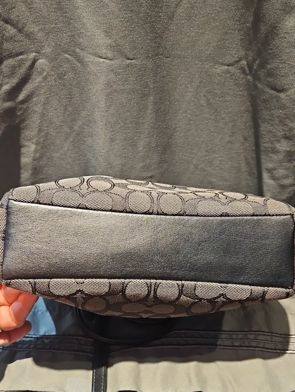 Coach Signature Small Satchel in Black/Charcoal